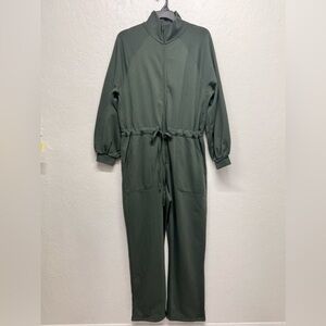 WOMEN’S Fleece One Piece Zip Up Jumpsuit XXL